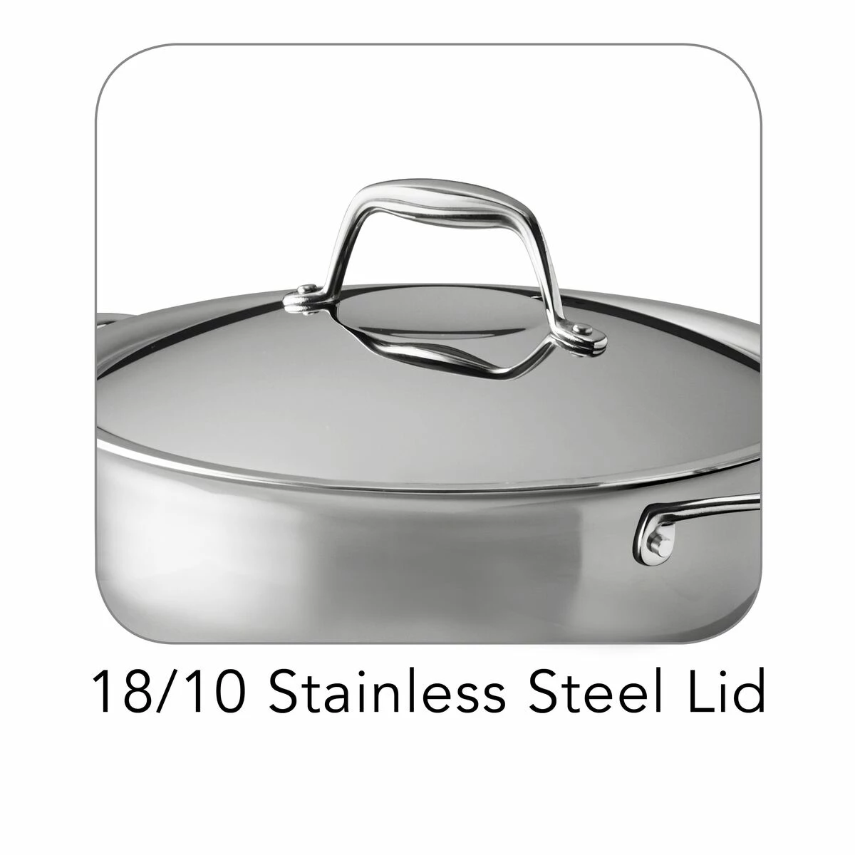Tramontina 4 Qt Tri-Ply Clad Stainless Steel Covered Universal Pan 2 Tramontina 4 Qt Tri-Ply Clad Stainless Steel Covered Universal Pan - Image 2