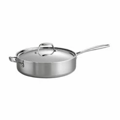 Tramontina Tri-Ply Clad 6 Qt Covered Stainless Steel Deep Sauté Pan 7 Tramontina Tri-Ply Clad 6 Qt Covered Stainless Steel Deep Sauté Pan -Deals Tramontina Store 80116073IXM001G