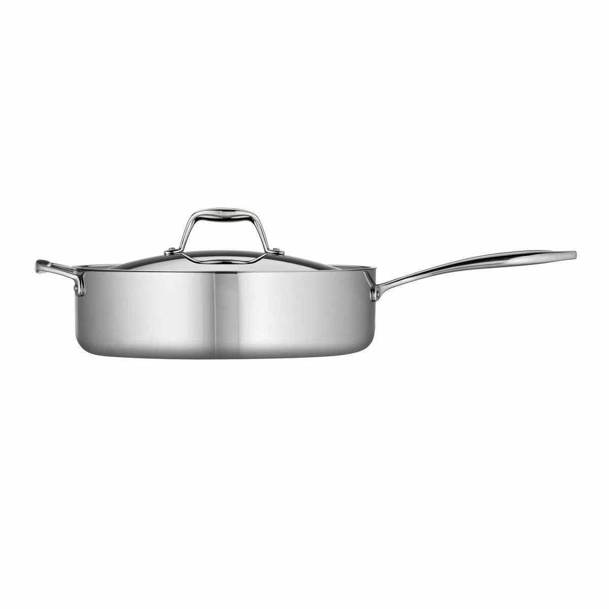 Tramontina Tri-Ply Clad 6 Qt Covered Stainless Steel Deep Sauté Pan 2 Tramontina Tri-Ply Clad 6 Qt Covered Stainless Steel Deep Sauté Pan - Image 2