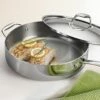Tramontina Tri-Ply Clad 6 Qt Covered Stainless Steel Deep Sauté Pan