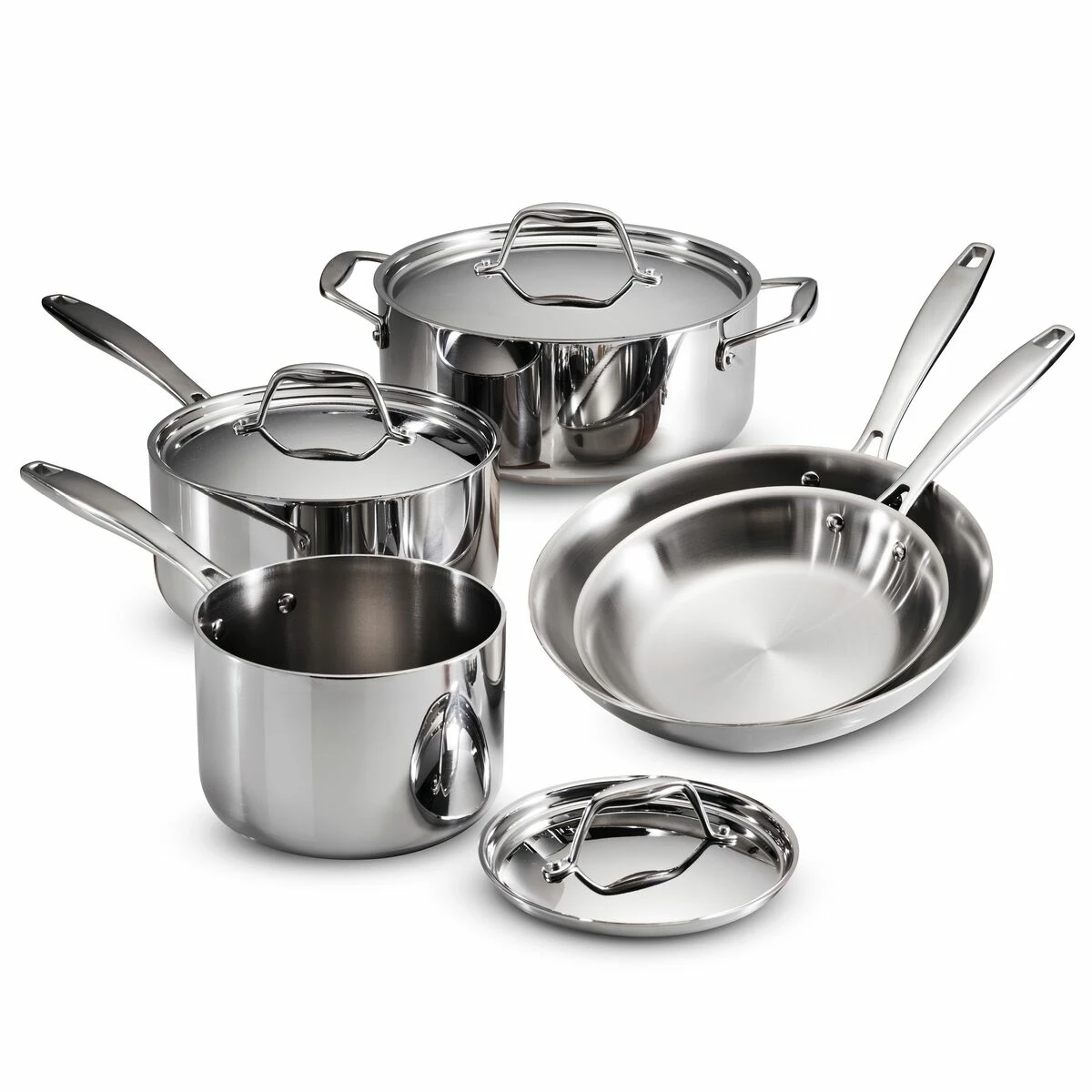 Tramontina 8 Pc Tri-Ply Clad Stainless Steel Cookware Set 3 Tramontina 8 Pc Tri-Ply Clad Stainless Steel Cookware Set - Image 3