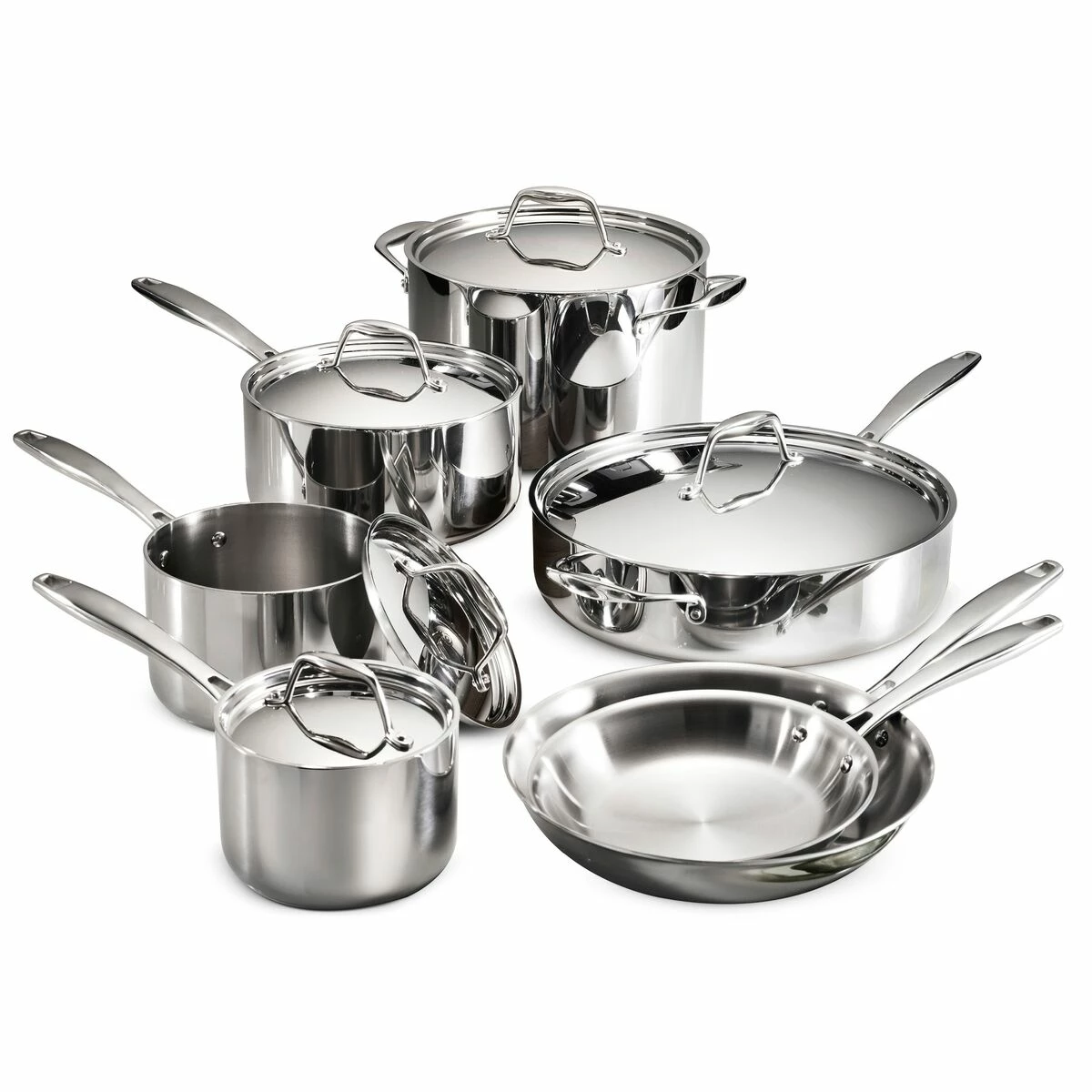 Tramontina 12 Pc Tri-Ply Clad Stainless Steel Cookware Set 3 Tramontina 12 Pc Tri-Ply Clad Stainless Steel Cookware Set - Image 3