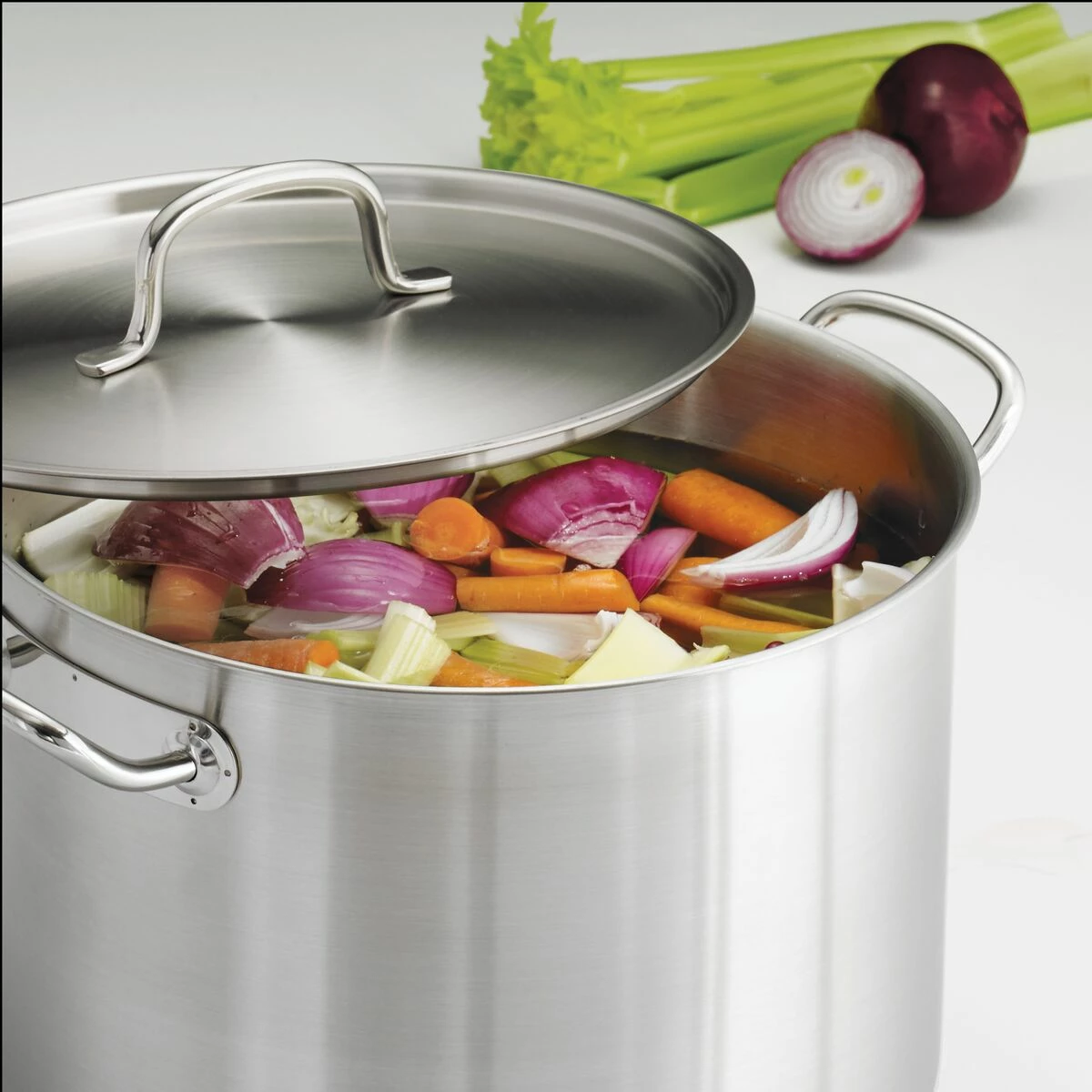 Tramontina Pro Line 16 Qt Stainless Steel Covered Stock Pot 1 Tramontina Pro Line 16 Qt Stainless Steel Covered Stock Pot