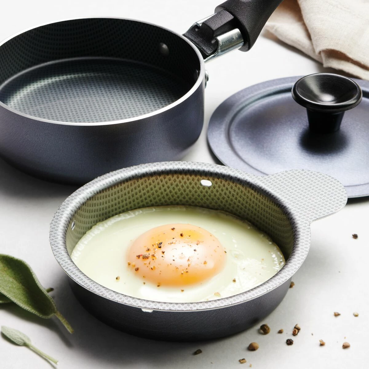 Tramontina 3 PC 4 In Mini Egg Poacher - Aluminum 1 Tramontina 3 PC 4 In Mini Egg Poacher - Aluminum