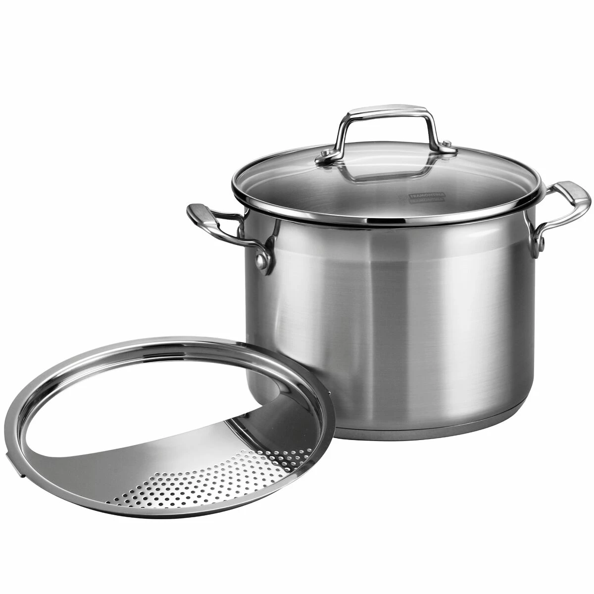 Tramontina 3 Pc - 6 Qt Stainless Steel Pasta Cooker 6 Tramontina 3 Pc - 6 Qt Stainless Steel Pasta Cooker - Image 6