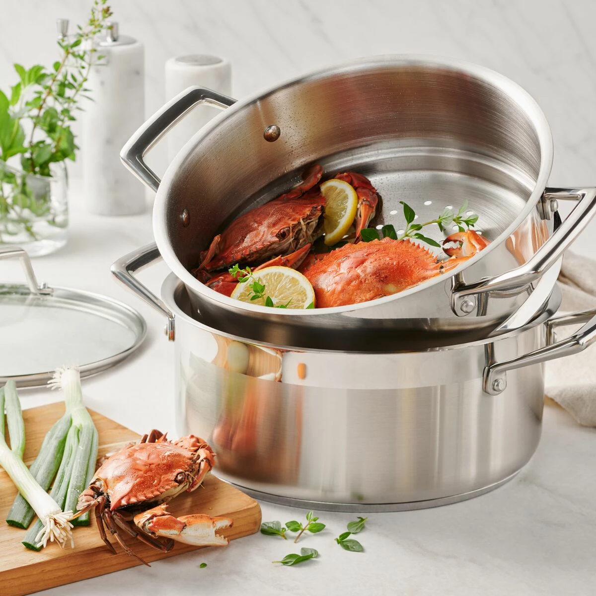 Tramontina 5 Qt Stainless Steel Steamer Set 1 Tramontina 5 Qt Stainless Steel Steamer Set