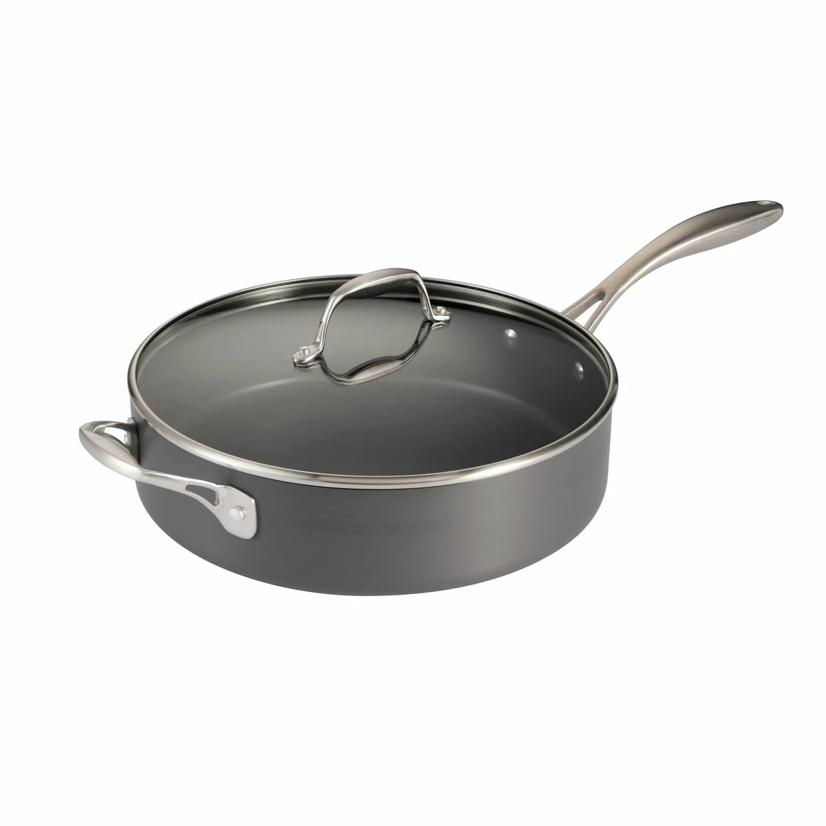 Tramontina 5.5 Qt Hard Anodized Aluminum Covered Deep Sauté Pan 2 Tramontina 5.5 Qt Hard Anodized Aluminum Covered Deep Sauté Pan - Image 2