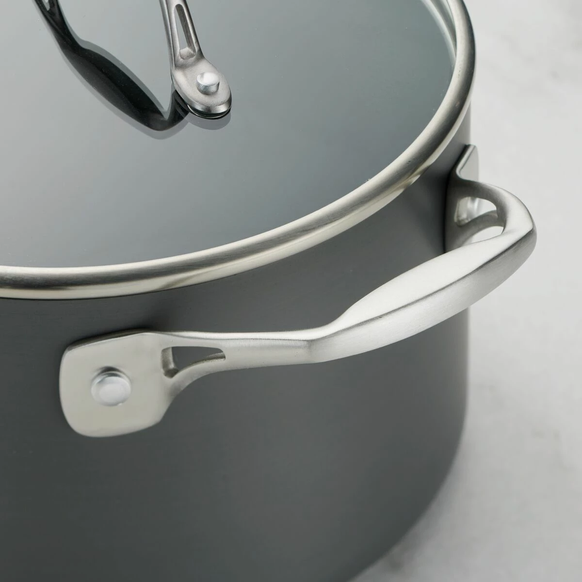 Tramontina 4 Qt Hard Anodized Covered Sauce Pan 6 Tramontina 4 Qt Hard Anodized Covered Sauce Pan - Image 6