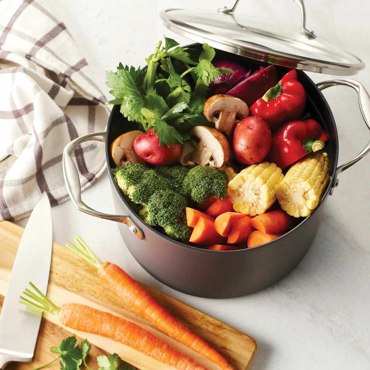 Tramontina 8 Qt Hard Anodized Aluminum Covered Stock Pot 1 Tramontina 8 Qt Hard Anodized Aluminum Covered Stock Pot