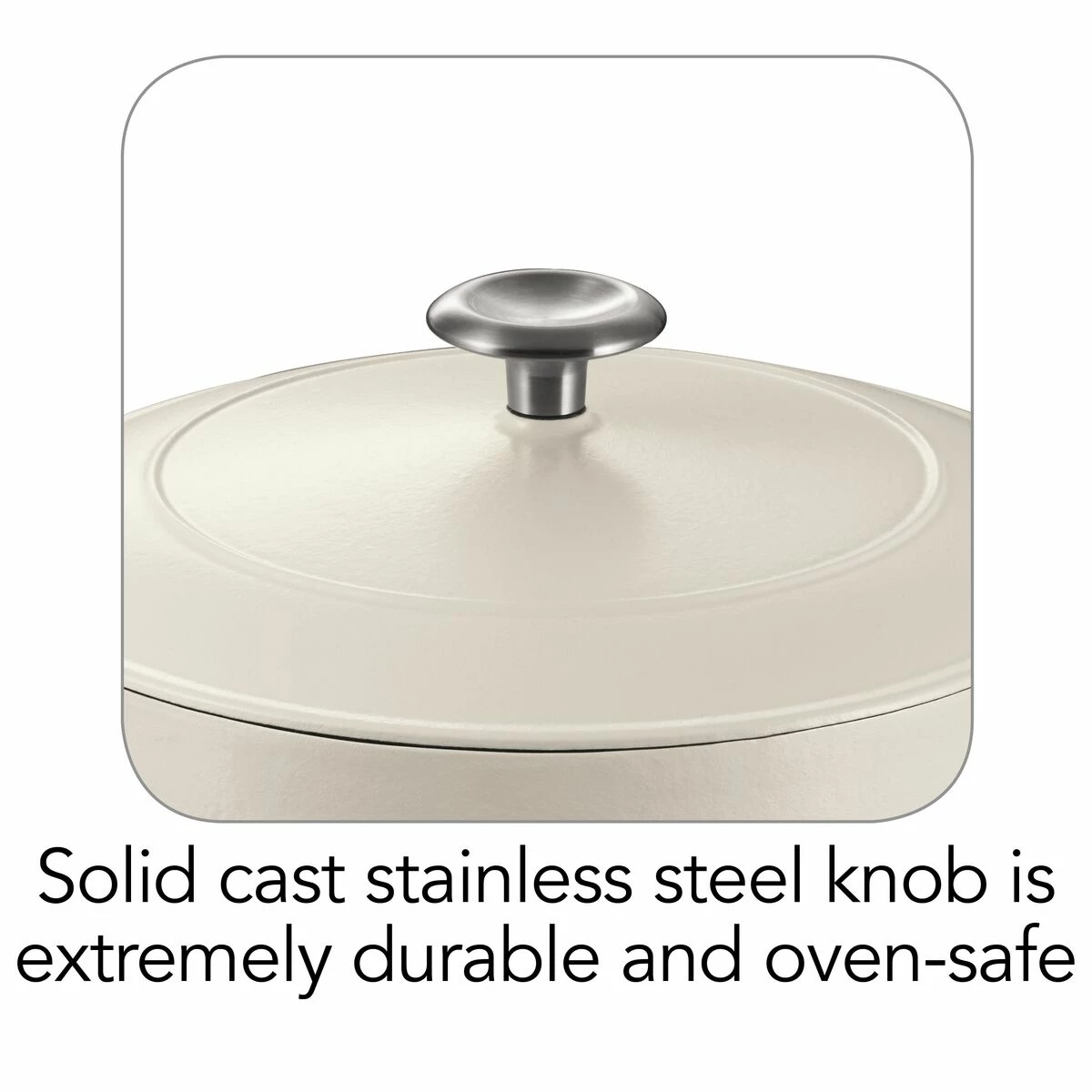 Tramontina 5.5 Qt Enameled Cast-Iron Series 1000 Covered Round Dutch Oven - Matte White 6 Tramontina 5.5 Qt Enameled Cast-Iron Series 1000 Covered Round Dutch Oven - Matte White - Image 6