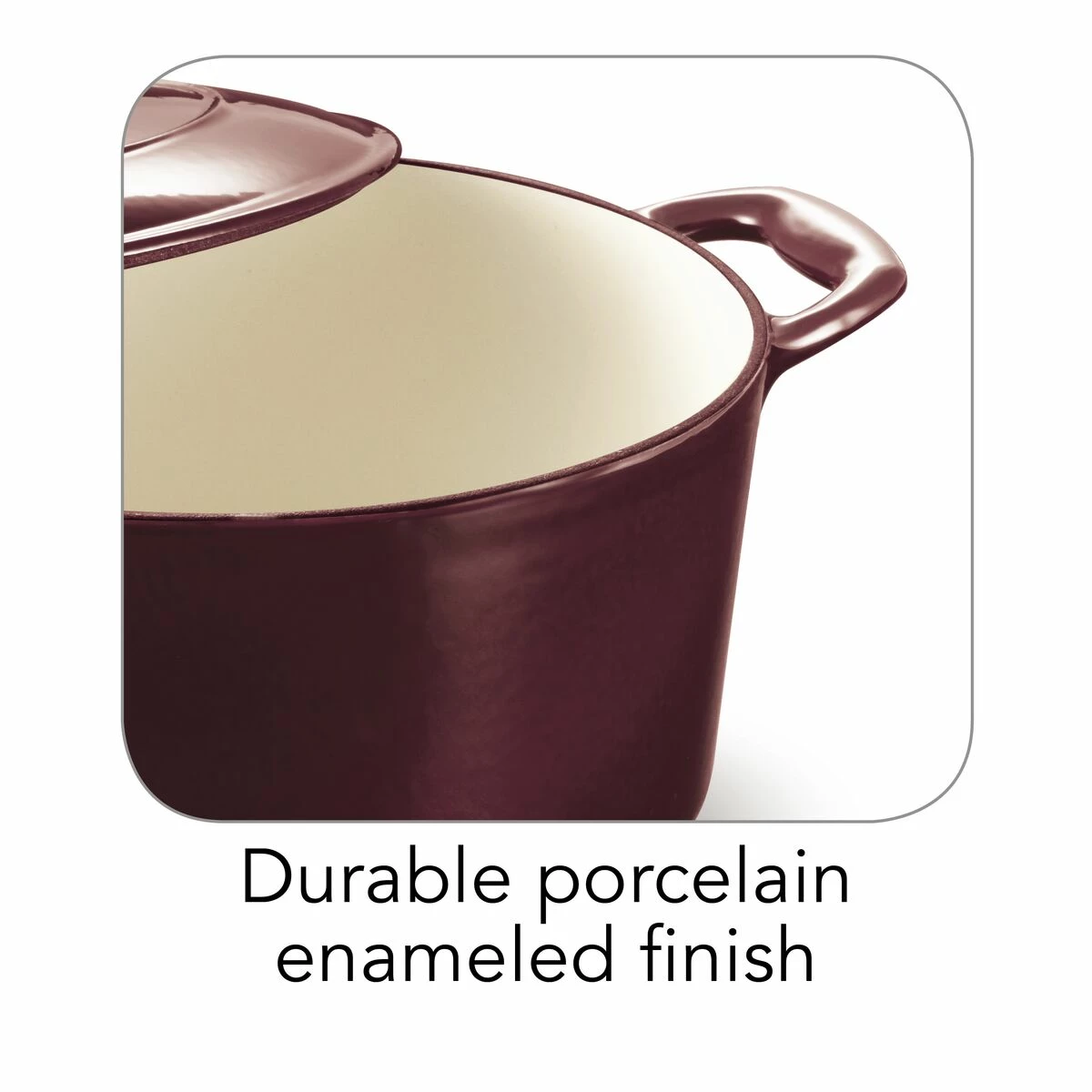 Tramontina 5.5 Qt Enameled Cast-Iron Series 1000 Covered Round Dutch Oven - Majolica Red 8 Tramontina 5.5 Qt Enameled Cast-Iron Series 1000 Covered Round Dutch Oven - Majolica Red - Image 8