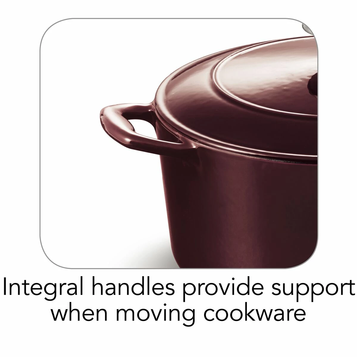 Tramontina 5.5 Qt Enameled Cast-Iron Series 1000 Covered Round Dutch Oven - Majolica Red 7 Tramontina 5.5 Qt Enameled Cast-Iron Series 1000 Covered Round Dutch Oven - Majolica Red - Image 7