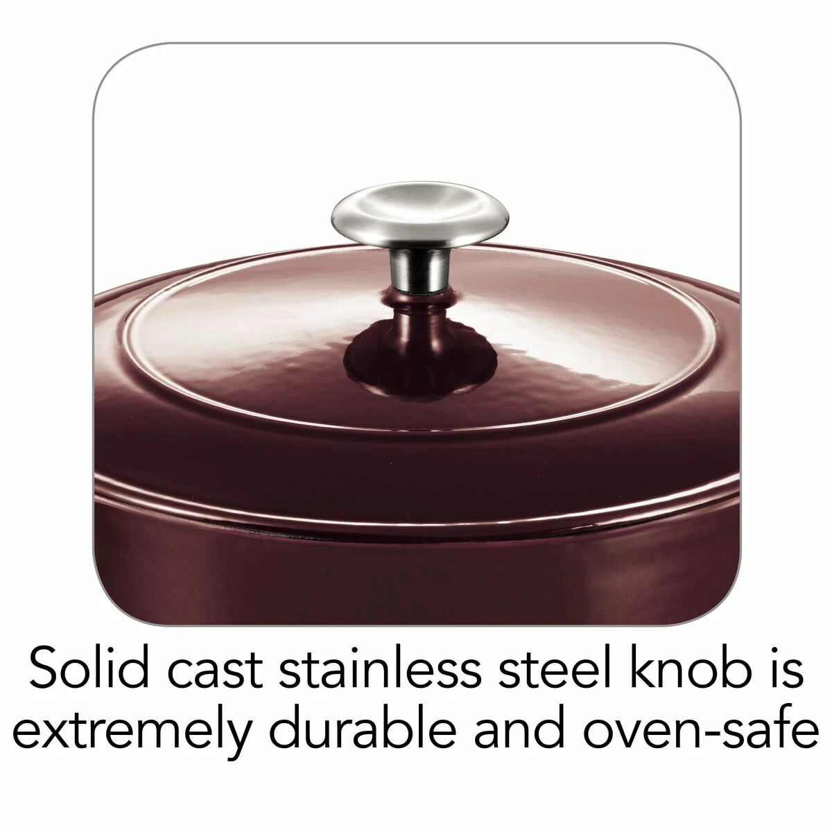 Tramontina 5.5 Qt Enameled Cast-Iron Series 1000 Covered Round Dutch Oven - Majolica Red 6 Tramontina 5.5 Qt Enameled Cast-Iron Series 1000 Covered Round Dutch Oven - Majolica Red - Image 6