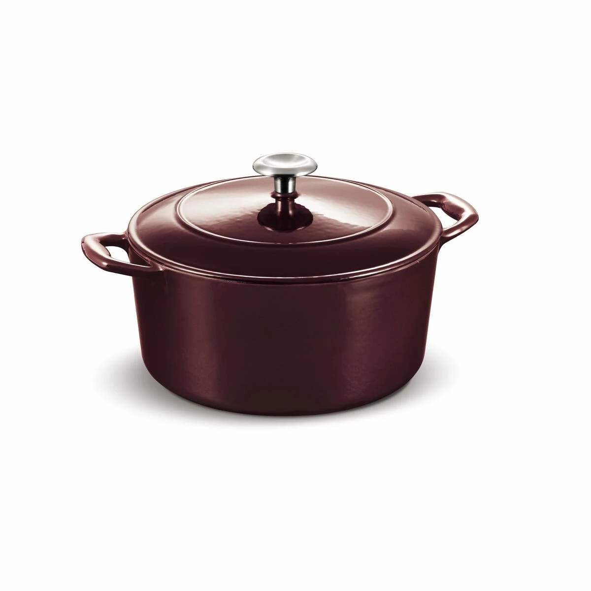 Tramontina 5.5 Qt Enameled Cast-Iron Series 1000 Covered Round Dutch Oven - Majolica Red 4 Tramontina 5.5 Qt Enameled Cast-Iron Series 1000 Covered Round Dutch Oven - Majolica Red - Image 4