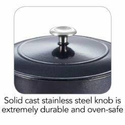 Tramontina 5.5 Qt Enameled Cast-Iron Series 1000 Covered Round Dutch Oven - Dark Blue 13 Tramontina 5.5 Qt Enameled Cast-Iron Series 1000 Covered Round Dutch Oven - Dark Blue -Deals Tramontina Store 80131038IXI003G