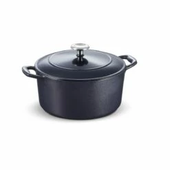 Tramontina 5.5 Qt Enameled Cast-Iron Series 1000 Covered Round Dutch Oven - Dark Blue 11 Tramontina 5.5 Qt Enameled Cast-Iron Series 1000 Covered Round Dutch Oven - Dark Blue -Deals Tramontina Store 80131038IXM002G