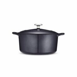 Tramontina 5.5 Qt Enameled Cast-Iron Series 1000 Covered Round Dutch Oven - Dark Blue 10 Tramontina 5.5 Qt Enameled Cast-Iron Series 1000 Covered Round Dutch Oven - Dark Blue -Deals Tramontina Store 80131038IXM003G