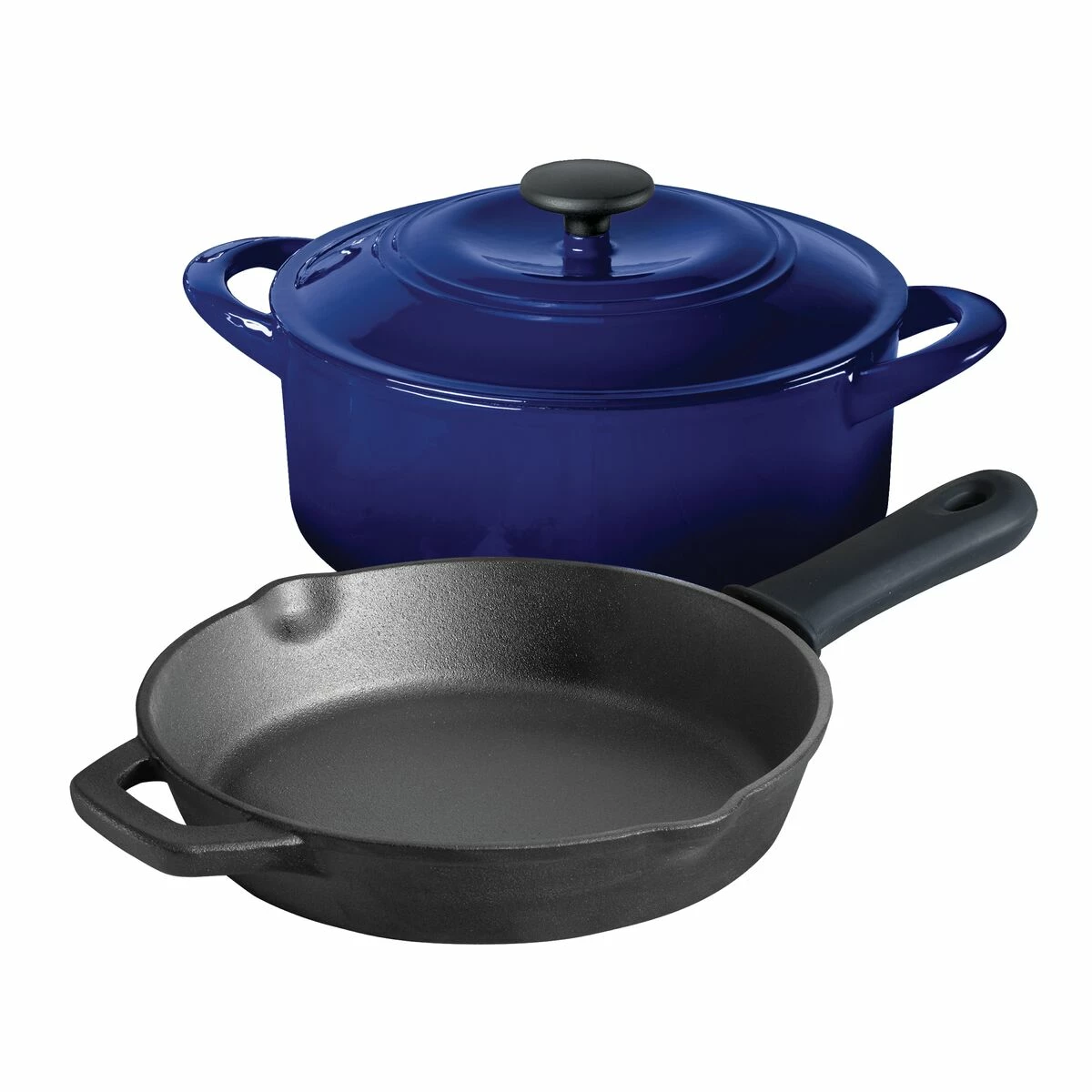 Tramontina 3 Pc Essential Cast Iron Cookware Set - Blue 6 Tramontina 3 Pc Essential Cast Iron Cookware Set - Blue - Image 6