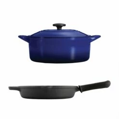 Tramontina 3 Pc Essential Cast Iron Cookware Set - Blue 10 Tramontina 3 Pc Essential Cast Iron Cookware Set - Blue -Deals Tramontina Store 80131040IXM002G