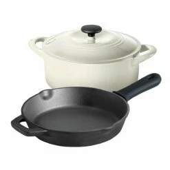 Tramontina 3 Pc Essential Cast Iron Cookware Set - Latte -Deals Tramontina Store 80131041IXM001G