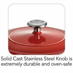 Tramontina 3.5 Qt Enameled Cast-Iron Series 1000 Covered Round Dutch Oven - Gradated Red 13 Tramontina 3.5 Qt Enameled Cast-Iron Series 1000 Covered Round Dutch Oven - Gradated Red -Deals Tramontina Store 80131046IXI003G