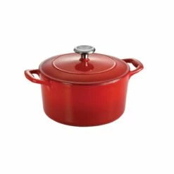 Tramontina 3.5 Qt Enameled Cast-Iron Series 1000 Covered Round Dutch Oven - Gradated Red 12 Tramontina 3.5 Qt Enameled Cast-Iron Series 1000 Covered Round Dutch Oven - Gradated Red -Deals Tramontina Store 80131046IXM001G