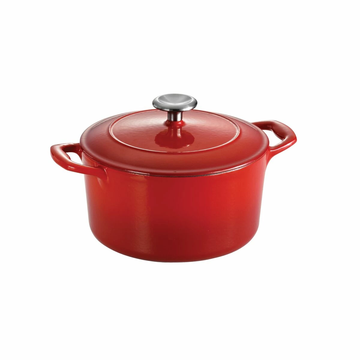 Tramontina 3.5 Qt Enameled Cast-Iron Series 1000 Covered Round Dutch Oven - Gradated Red 5 Tramontina 3.5 Qt Enameled Cast-Iron Series 1000 Covered Round Dutch Oven - Gradated Red - Image 5