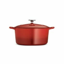Tramontina 5.5 Qt Enameled Cast-Iron Series 1000 Covered Round Dutch Oven - Gradated Red 11 Tramontina 5.5 Qt Enameled Cast-Iron Series 1000 Covered Round Dutch Oven - Gradated Red -Deals Tramontina Store 80131047IXM003G