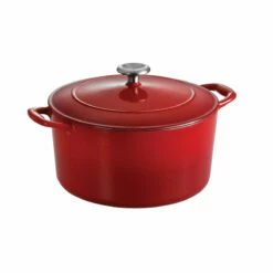 Tramontina 6.5 Qt Enameled Cast-Iron Series 1000 Covered Round Dutch Oven - Gradated Red -Deals Tramontina Store 80131048IXM001G