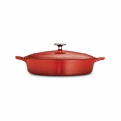 Tramontina 4 Qt Enameled Cast-Iron Series 1000 Covered Braiser - Gradated Red -Deals Tramontina Store 80131050IXM003G