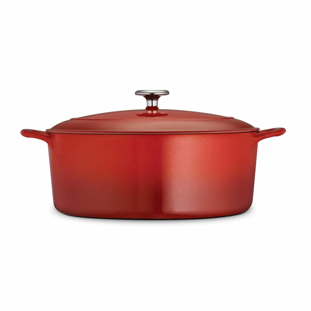 Tramontina 7 Qt Enameled Cast-Iron Series 1000 Covered Oval Dutch Oven - Gradated Red 6 Tramontina 7 Qt Enameled Cast-Iron Series 1000 Covered Oval Dutch Oven - Gradated Red - Image 6