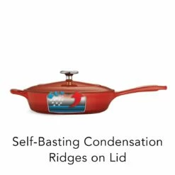 Tramontina 10 In Enameled Cast-Iron Series 1000 Covered Skillet - Gradated Red 16 Tramontina 10 In Enameled Cast-Iron Series 1000 Covered Skillet - Gradated Red -Deals Tramontina Store 80131057IXI006G