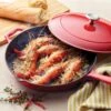 Tramontina 12 In Enameled Cast-Iron Series 1000 Covered Skillet - Gradated Red