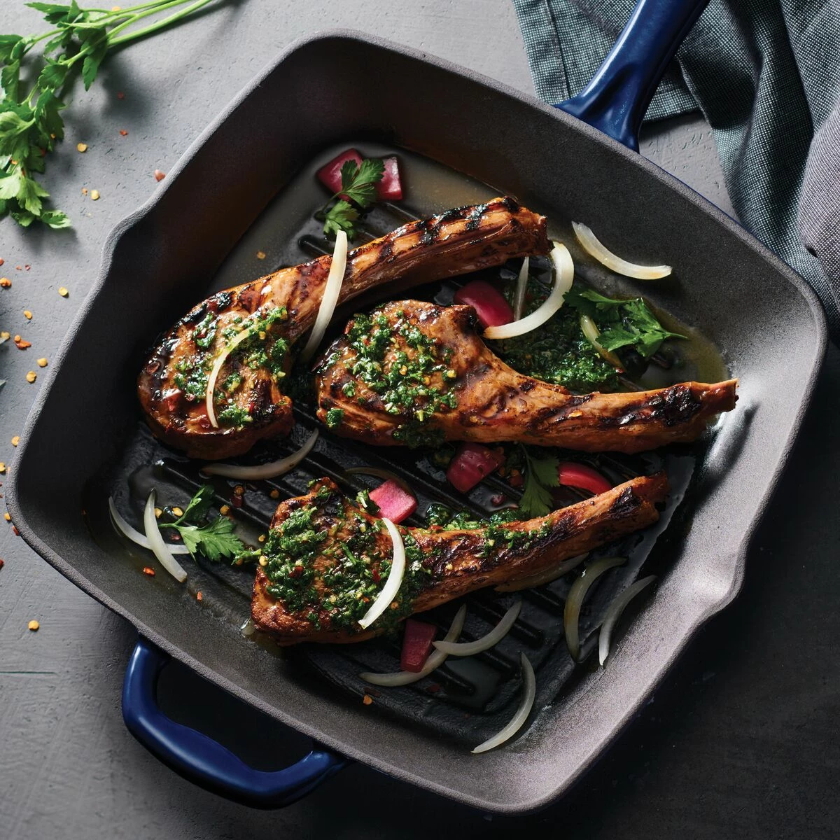 Tramontina 11 In Enameled Cast-Iron Series 1000 Grill Pan - Gradated Cobalt 1 Tramontina 11 In Enameled Cast-Iron Series 1000 Grill Pan - Gradated Cobalt