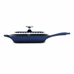 Tramontina 11 In Enameled Cast-Iron Series 1000 Grill Pan With Press - Gradated Cobalt 12 Tramontina 11 In Enameled Cast-Iron Series 1000 Grill Pan With Press - Gradated Cobalt -Deals Tramontina Store 80131064IXM002G