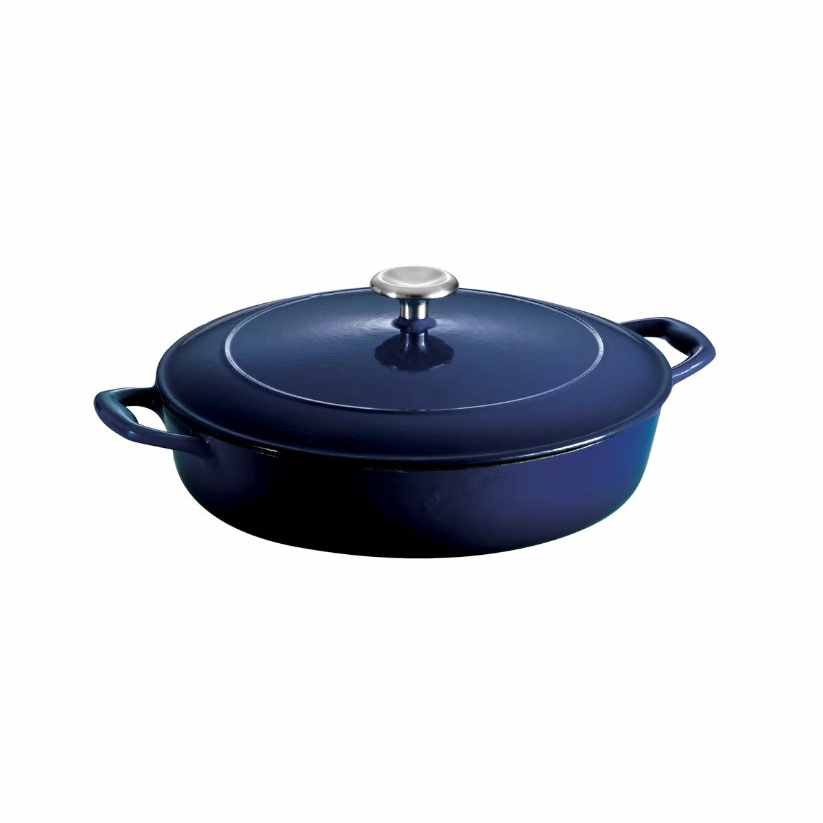 Tramontina 4 Qt Enameled Cast-Iron Series 1000 Covered Braiser - Gradated Cobalt 5 Tramontina 4 Qt Enameled Cast-Iron Series 1000 Covered Braiser - Gradated Cobalt - Image 5