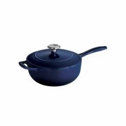 Tramontina 3 Qt Enameled Cast-Iron Series 1000 Covered Saucier - Gradated Cobalt -Deals Tramontina Store 80131071IXM002G