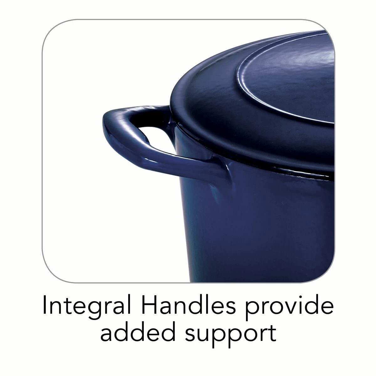 Tramontina 3.5 Qt Enameled Cast-Iron Series 1000 Covered Round Dutch Oven - Gradated Cobalt 7 Tramontina 3.5 Qt Enameled Cast-Iron Series 1000 Covered Round Dutch Oven - Gradated Cobalt - Image 7