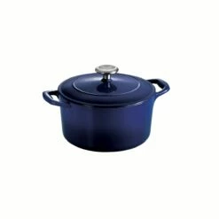 Tramontina 3.5 Qt Enameled Cast-Iron Series 1000 Covered Round Dutch Oven - Gradated Cobalt 11 Tramontina 3.5 Qt Enameled Cast-Iron Series 1000 Covered Round Dutch Oven - Gradated Cobalt -Deals Tramontina Store 80131074IXM001G