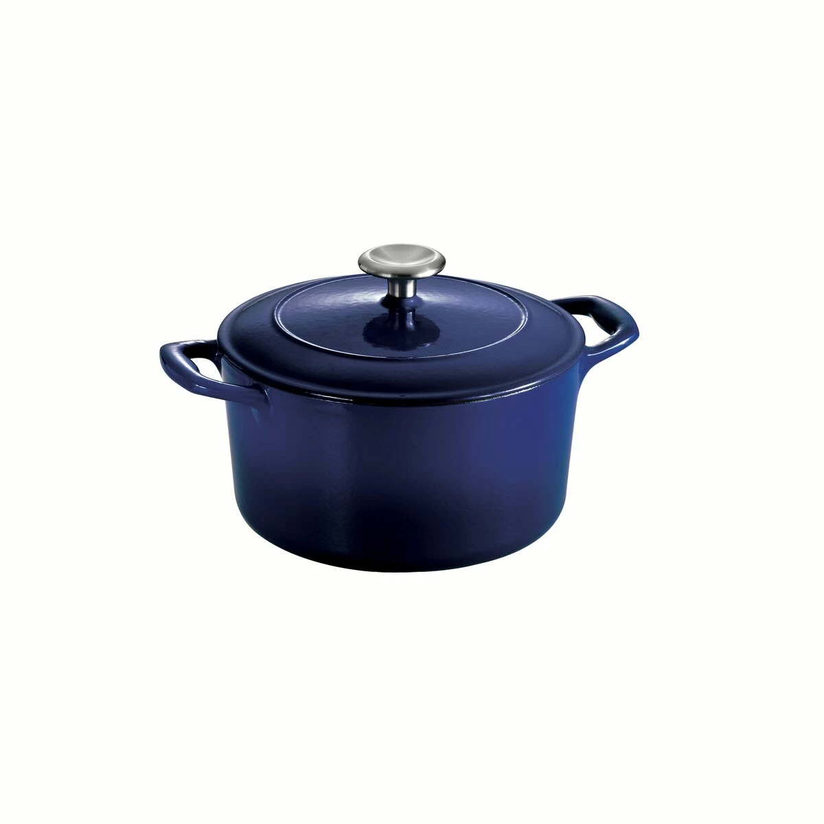 Tramontina 3.5 Qt Enameled Cast-Iron Series 1000 Covered Round Dutch Oven - Gradated Cobalt 4 Tramontina 3.5 Qt Enameled Cast-Iron Series 1000 Covered Round Dutch Oven - Gradated Cobalt - Image 4