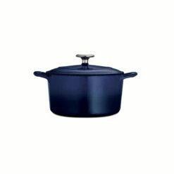 Tramontina 3.5 Qt Enameled Cast-Iron Series 1000 Covered Round Dutch Oven - Gradated Cobalt 10 Tramontina 3.5 Qt Enameled Cast-Iron Series 1000 Covered Round Dutch Oven - Gradated Cobalt -Deals Tramontina Store 80131074IXM002G
