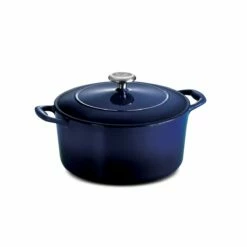 Tramontina 5.5 Qt Enameled Cast-Iron Series 1000 Covered Round Dutch Oven - Gradated Cobalt 14 Tramontina 5.5 Qt Enameled Cast-Iron Series 1000 Covered Round Dutch Oven - Gradated Cobalt -Deals Tramontina Store 80131075IXM001G