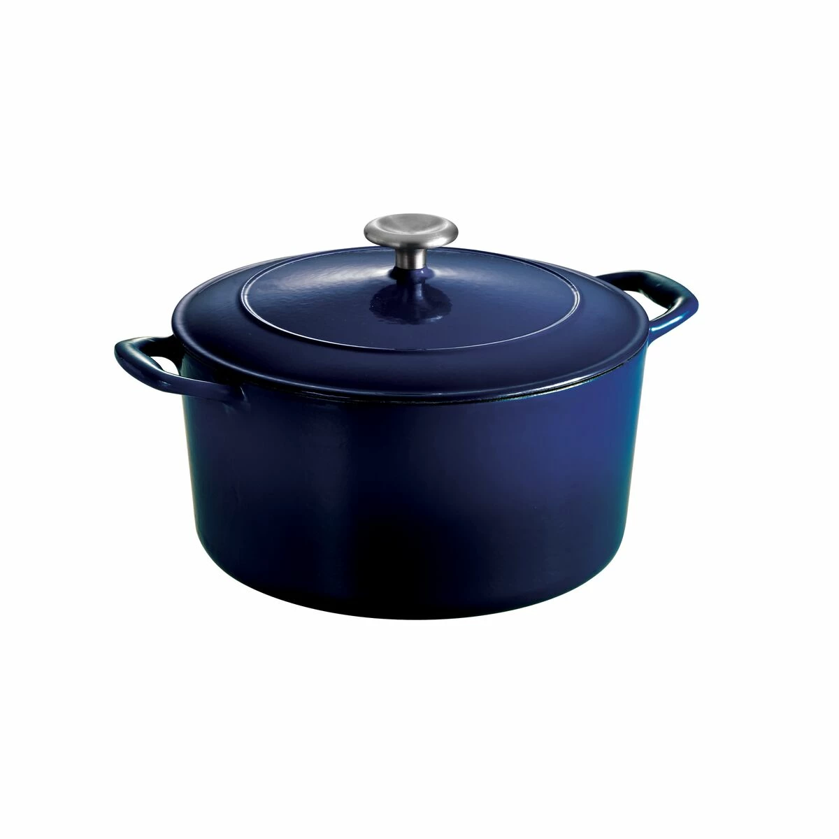 Tramontina 6.5 Qt Enameled Cast-Iron Series 1000 Covered Round Dutch Oven - Gradated Cobalt 6 Tramontina 6.5 Qt Enameled Cast-Iron Series 1000 Covered Round Dutch Oven - Gradated Cobalt - Image 6