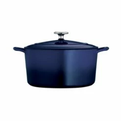 Tramontina 6.5 Qt Enameled Cast-Iron Series 1000 Covered Round Dutch Oven - Gradated Cobalt 11 Tramontina 6.5 Qt Enameled Cast-Iron Series 1000 Covered Round Dutch Oven - Gradated Cobalt -Deals Tramontina Store 80131076IXM003G
