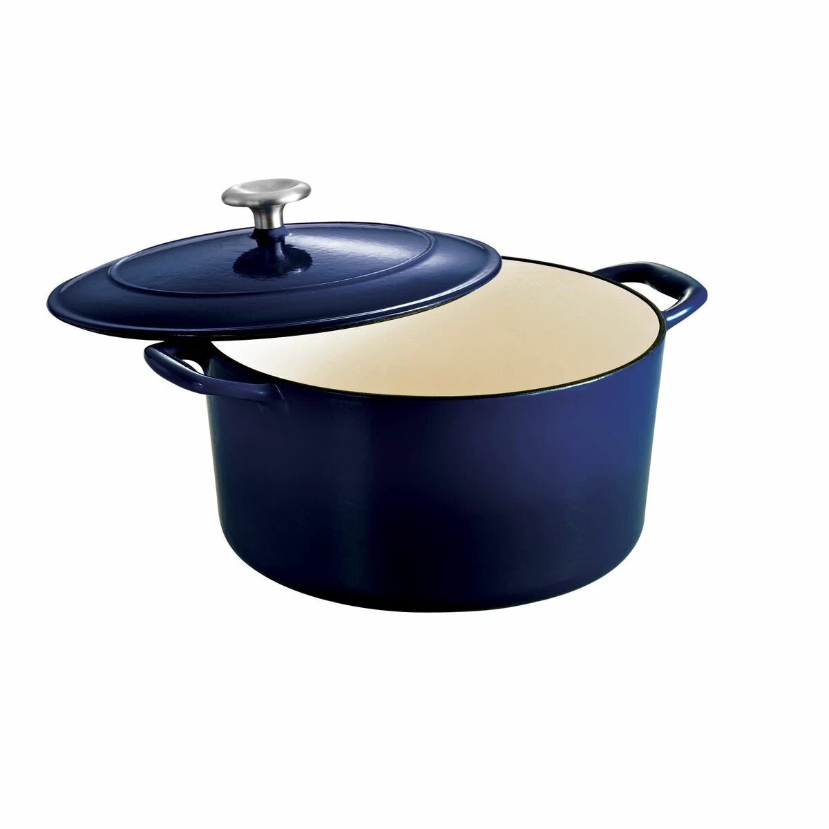 Tramontina 6.5 Qt Enameled Cast-Iron Series 1000 Covered Round Dutch Oven - Gradated Cobalt 2 Tramontina 6.5 Qt Enameled Cast-Iron Series 1000 Covered Round Dutch Oven - Gradated Cobalt - Image 2