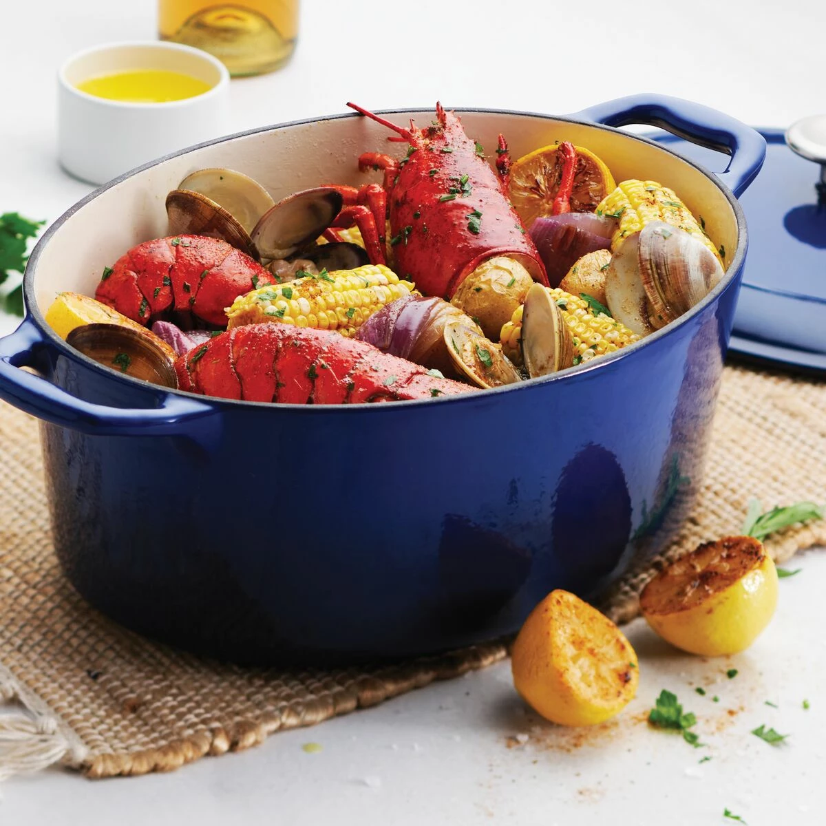 Tramontina 7 Qt Enameled Cast-Iron Oval Dutch Oven - Gradated Cobalt 1 Tramontina 7 Qt Enameled Cast-Iron Oval Dutch Oven - Gradated Cobalt