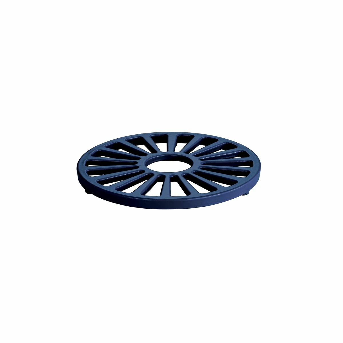 Tramontina 7 In Enameled Cast-Iron Series 1000 Round Trivet - Gradated Cobalt 2 Tramontina 7 In Enameled Cast-Iron Series 1000 Round Trivet - Gradated Cobalt - Image 2
