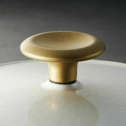 Tramontina 4 Qt Enameled Cast Iron Covered Braiser - Latte With Gold Stainless Steel Knob 10 Tramontina 4 Qt Enameled Cast Iron Covered Braiser - Latte With Gold Stainless Steel Knob -Deals Tramontina Store 80131087IXM003G