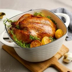 Tramontina Prisma 7 Qt Enameled Cast Iron Covered Square Dutch Oven - Matte White -Deals Tramontina Store 80131107IXM005G