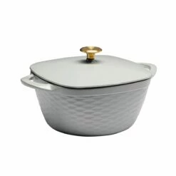 Tramontina Prisma 7 Qt Enameled Cast Iron Covered Square Dutch Oven - Matte Gray 16 Tramontina Prisma 7 Qt Enameled Cast Iron Covered Square Dutch Oven - Matte Gray -Deals Tramontina Store 80131108IXM002G